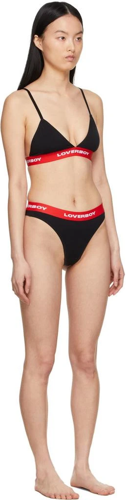 商品Charles Jeffrey Loverboy|Black Cotton Bra & Thong Set,价格¥350,第2张图片详细描述