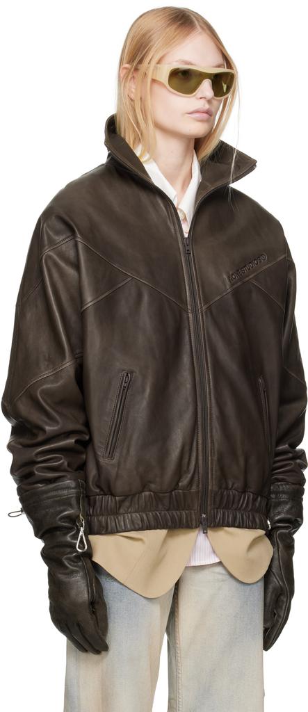 【最終値下げ】épine leather jacket brown epine epine épine leather jacket damage brown Zack Men's Brown