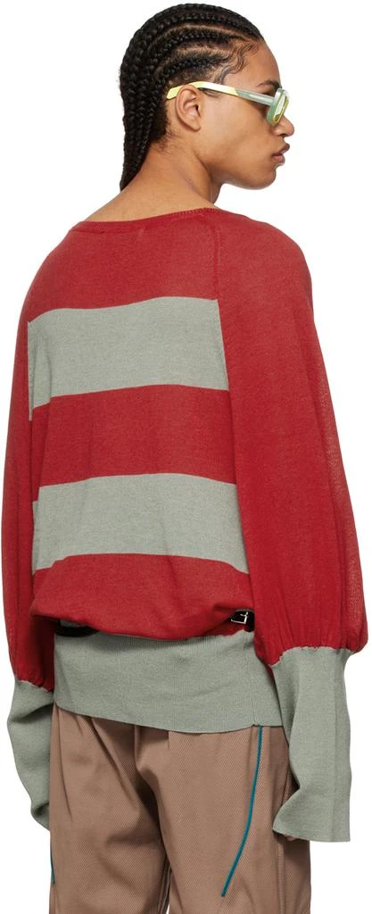 商品Kiko Kostadinov|Red & Grey Haidu Sweater,价格¥1532,第3张图片详细描述