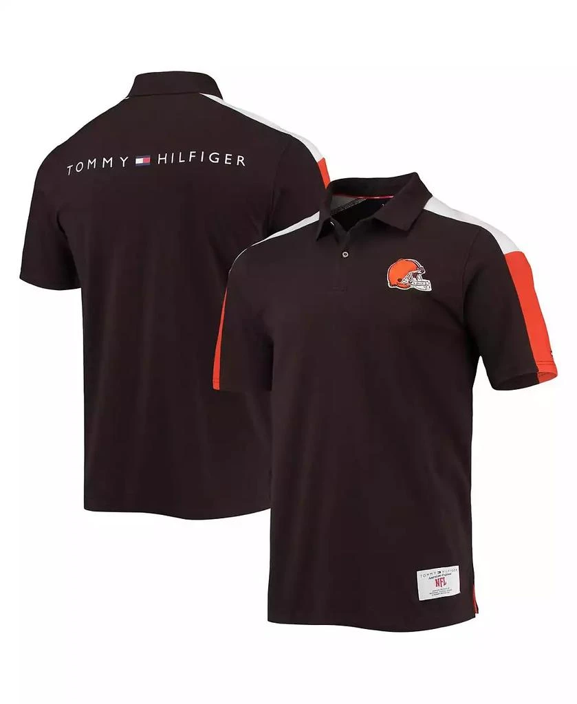 商品Tommy Hilfiger|Men's Brown, Orange Cleveland Browns Logan Polo Shirt,价格¥390,第1张图片