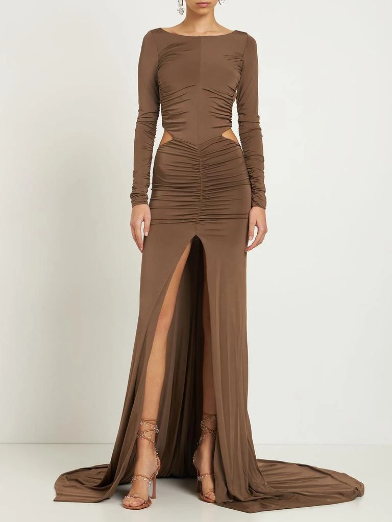 商品GIUSEPPE DI MORABITO|Ruched Stretch Jersey Long Dress,价格¥6384,第1张图片