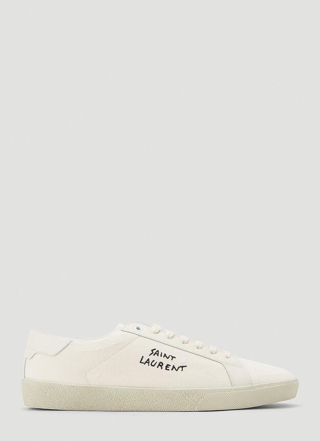 商品Yves Saint Laurent|SL06 Low-Top Sneakers in White,价格¥3585,第1张图片