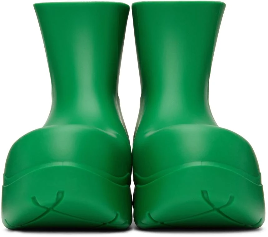 商品Bottega Veneta|Green Matte Puddle Chelsea Boots,价格¥6177,第2张图片详细描述