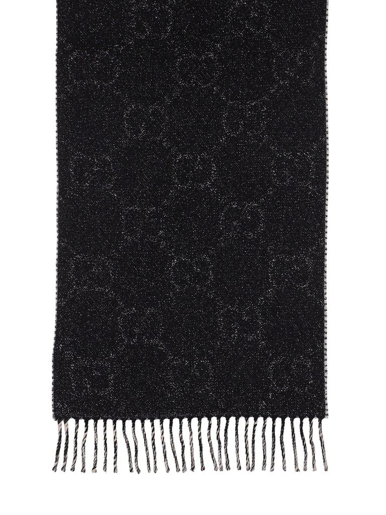 Gg Wool Blend Jacquard Scarf商品第1张图片规格展示