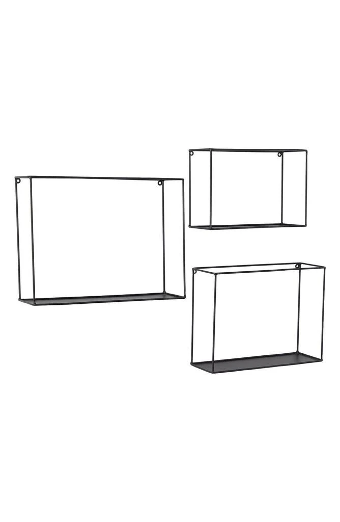 商品GINGER BIRCH STUDIO|Black Metal Modern Wall Shelf - Set of 3,价格¥493,第1张图片