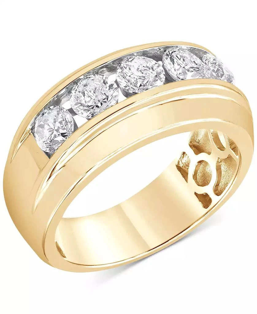 商品Macy's|Men's Diamond Channel-Set Ring (2 ct. t.w.) in 10k Yellow, White or Rose Gold,价格¥67011,第1张图片