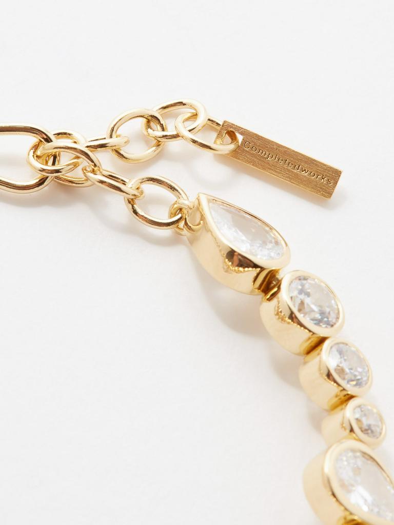 Crystal & 14kt gold-vermeil bracelet商品第3张图片规格展示