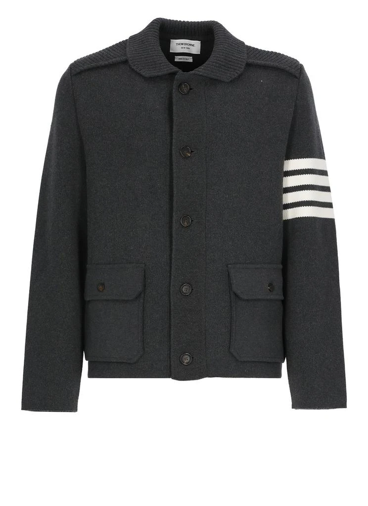 商品Thom Browne|Thom Browne 4-Bar Polo Collared Jacket,价格¥10508,第1张图片