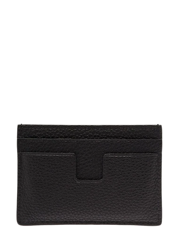 商品Tom Ford|Tom Ford Man's Black Leather Card Holder with Logo,价格¥1542,第5张图片详细描述