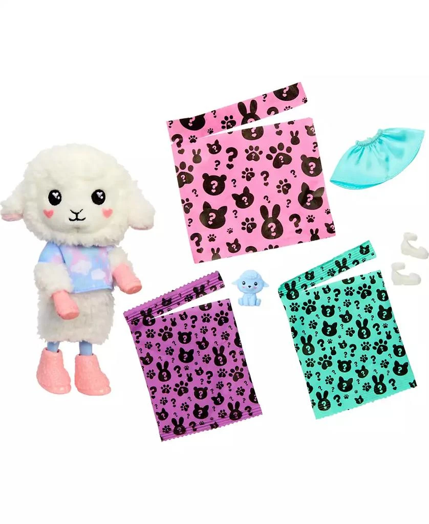 商品Barbie|Cutie Reveal Doll and Accessories, Cozy Cute T-shirts Lion, "Hope" T-shirt, Purple-Streaked Blonde Hair, Brown Eyes,价格¥68,第4张图片详细描述