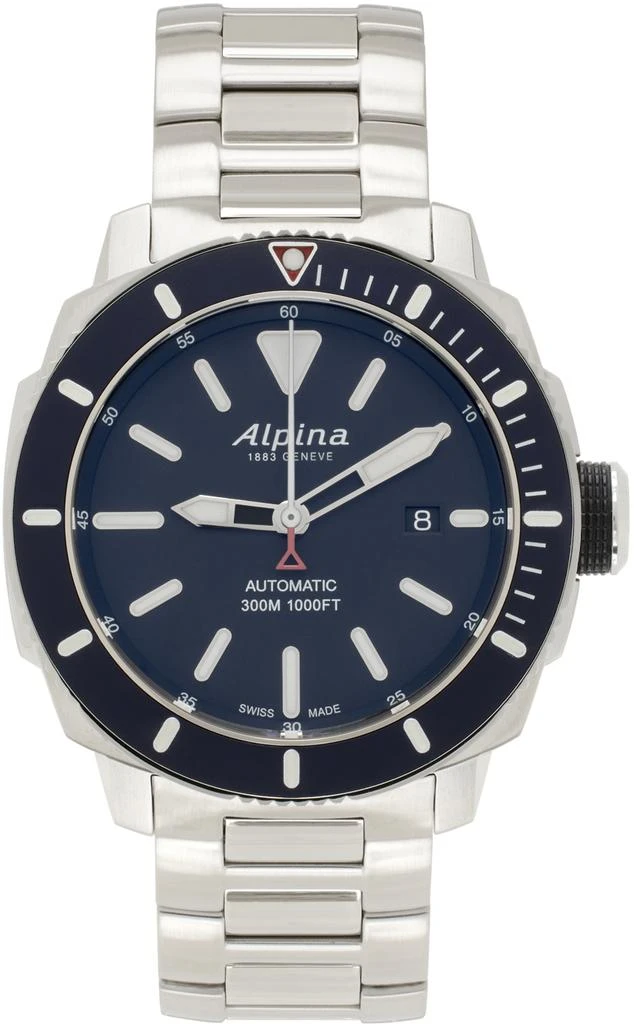 商品Alpina|Silver Seastrong Diver 300 Automatic Watch,价格¥4942,第1张图片