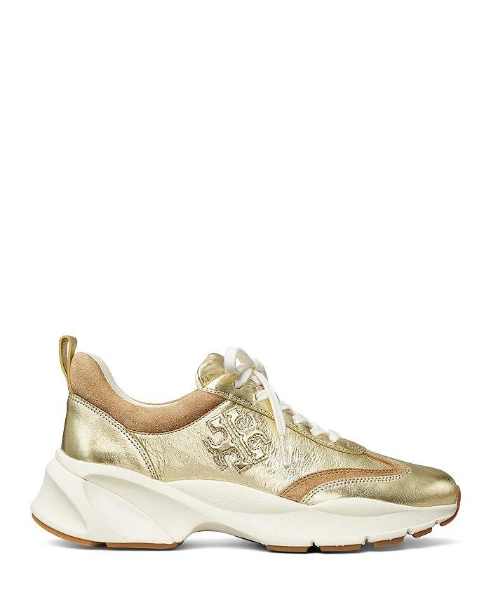 商品Tory Burch|Women's Good Luck Double T Gold Trainer Sneakers ,价格¥2431,第3张图片详细描述