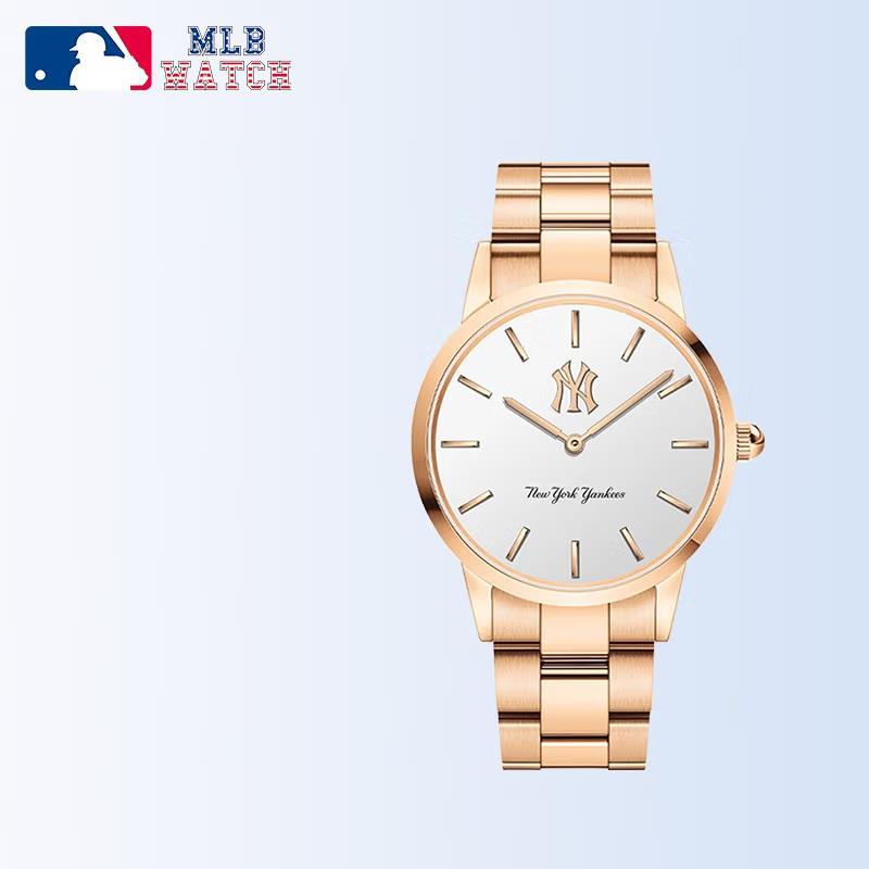 欧美时尚防水石英表金色钢表带男女手表MLB-TP013商品第9张图片规格展示