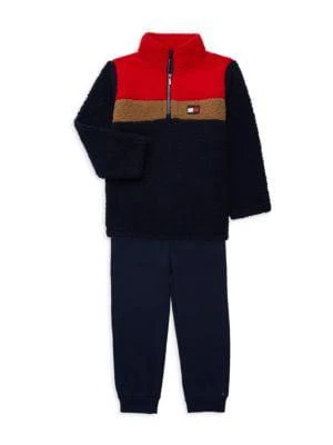 商品Tommy Hilfiger|Little Boy’s 2-Piece Faux Sherpa Pullover & Joggers Set,价格¥239,第1张图片