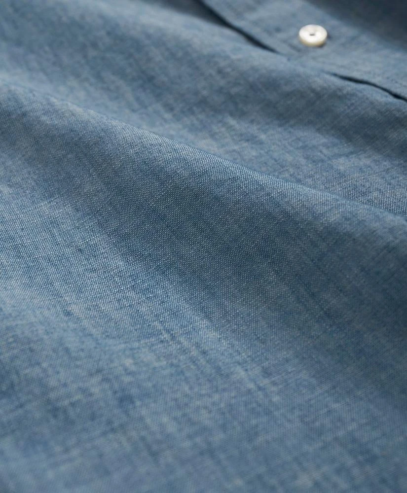 商品Brooks Brothers|Cotton Chambray Sport Shirt,价格¥705,第3张图片详细描述
