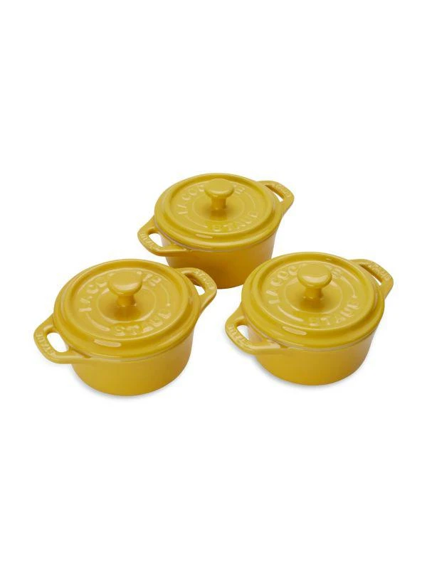 商品Staub|3-Piece Ceramic Mini Cocotte Set,价格¥479,第1张图片