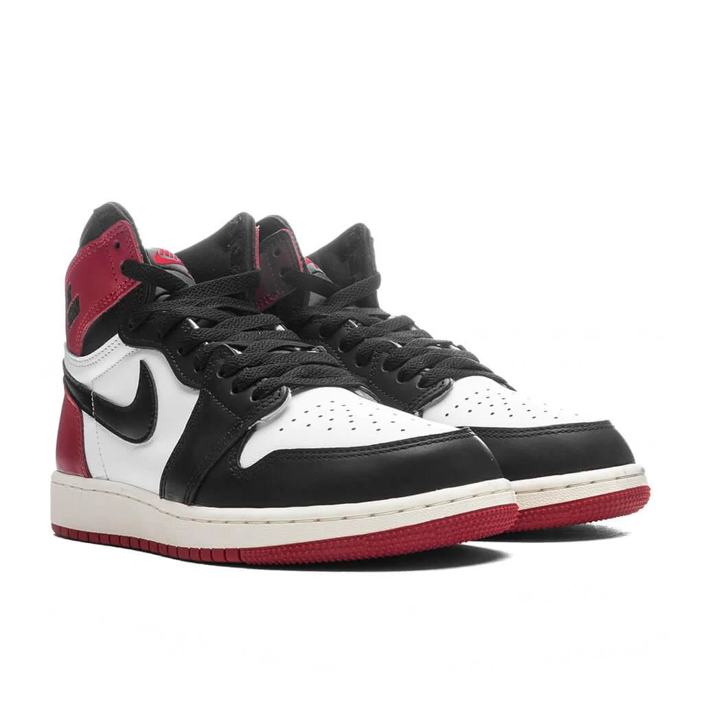 商品Jordan|Air Jordan 1 Retro High OG 'Black Toe Reimagined' (GS)  - White/Black/Varsity Red/Sail,价格¥822,第2张图片详细描述