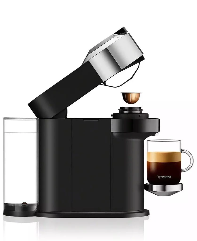 商品Nespresso|Vertuo Next Deluxe Coffee and Espresso Machine by De'Longhi, Chrome with Aeroccino Milk Frother,价格¥1355,第2张图片详细描述