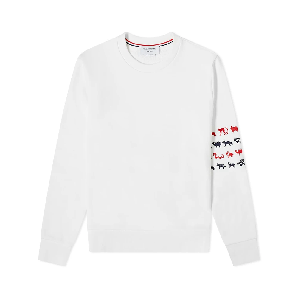 商品Thom Browne|THOM BROWNE 白色女士卫衣/帽衫 MJT258E-03377-100,价格¥4076,第1张图片