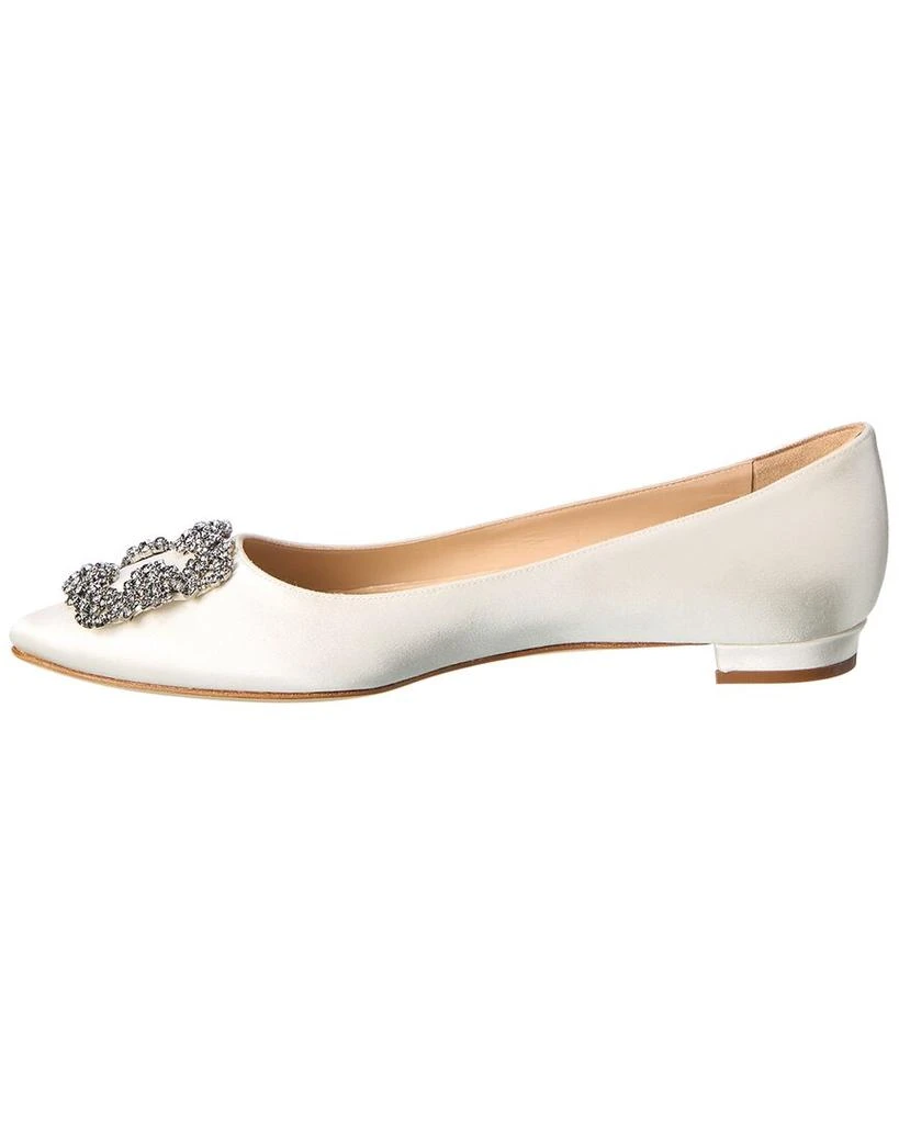 商品Manolo Blahnik|Manolo Blahnik Hangisi Satin Flat,价格¥6381,第2张图片详细描述