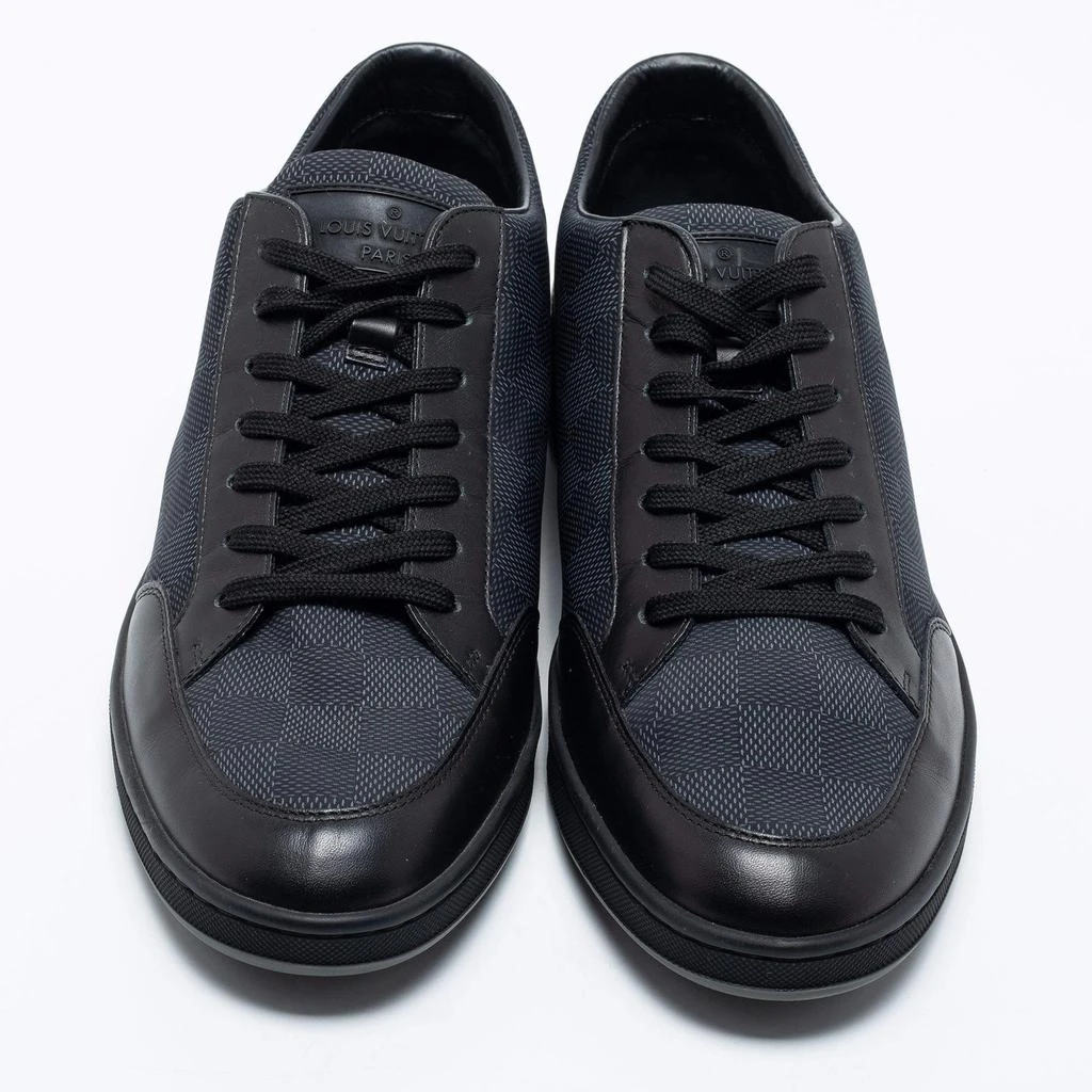 商品[二手商品] Louis Vuitton|Louis Vuitton Black Damier Graphite Canvas and Leather Offshore Sneakers Size 41.5,价格¥4388,第3张图片详细描述
