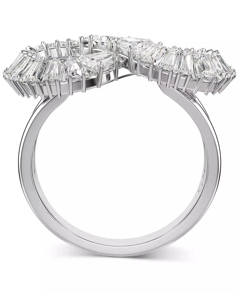 商品Swarovski|Rhodium-Plated Baguette Crystal Infinity Statement Ring,价格¥1119,第5张图片详细描述