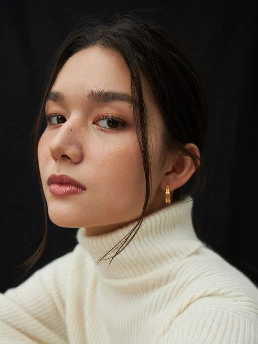 商品BAEK WOL|Double Hoop Earrings - Yellow Gold,价格¥1133,第4张图片详细描述