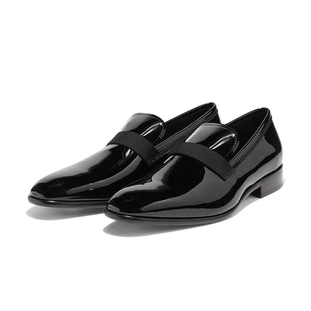 SALVATORE FERRAGAMO 男士黑色漆皮乐福鞋 0514670 商品