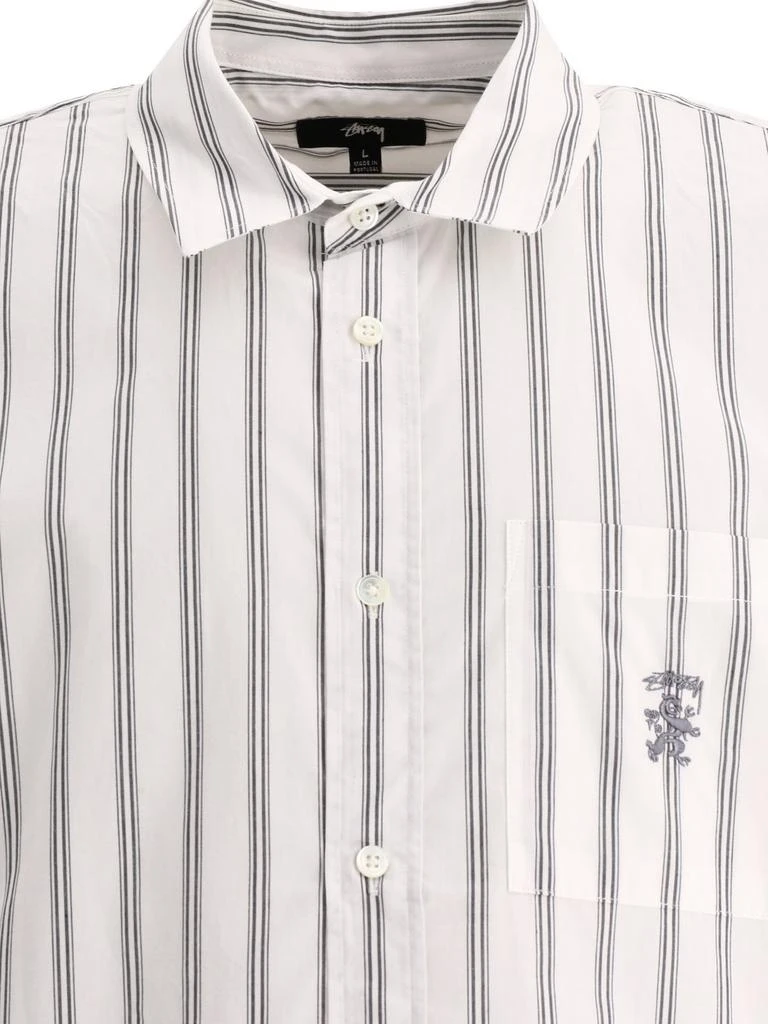 商品STUSSY|Stüssy Logo-Embroidered Striped Shirt,价格¥1109,第3张图片详细描述