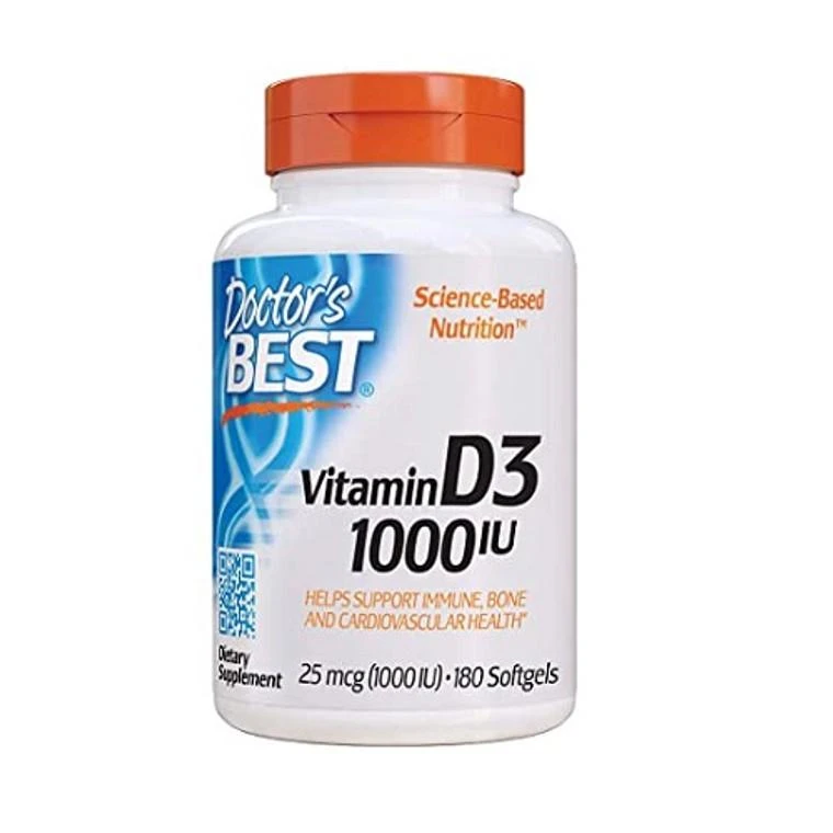 商品Doctors Best Vitamins|Doctors Best Best Vitamin D3 1000 IU Softgel Capsules, 180 Ea,价格¥41,第1张图片