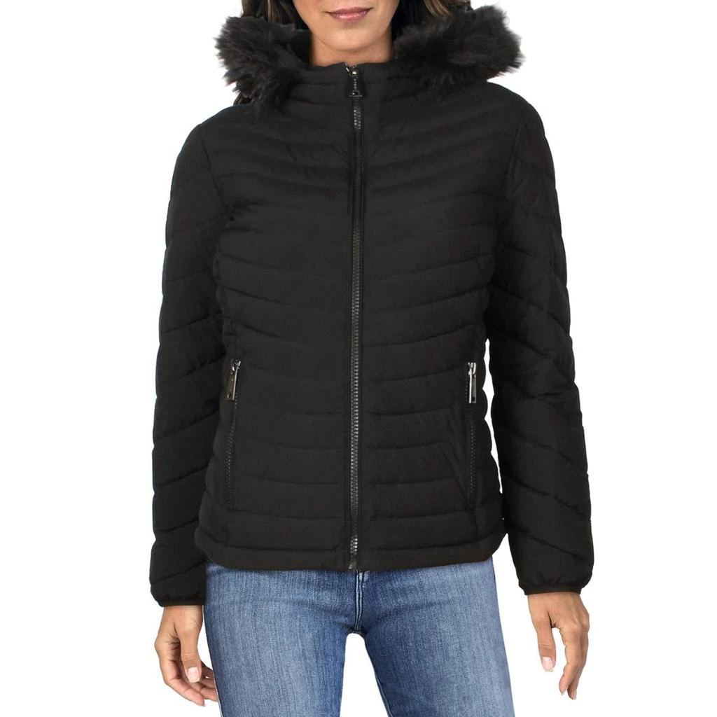 商品Calvin Klein|Calvin Klein Womens Faux Fur Short Puffer Coat,价格¥453,第1张图片