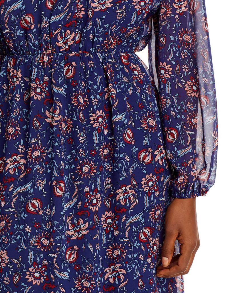 Floral Sheer Puff Sleeve Midi Dress - 100% Exclusive商品第6张图片规格展示