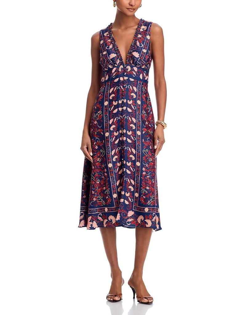 商品Farm Rio|Boho Floral Scarf Midi Dress,价格¥1143,第1张图片