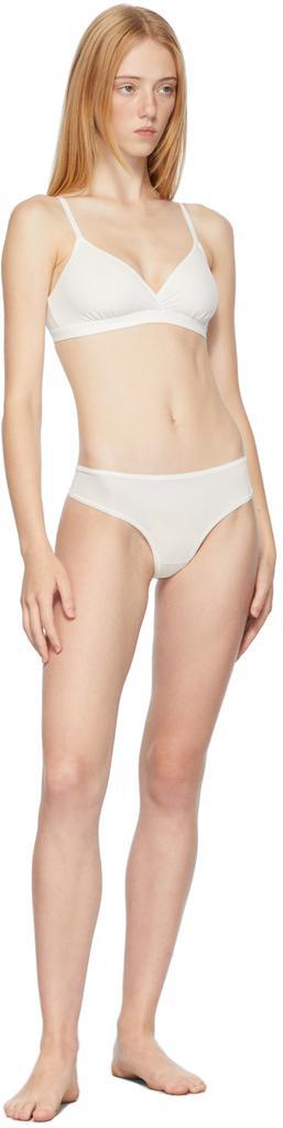 SKIMS女款内裤White Fits Everybody Dipped Front Thong 76% 尼龙, 24