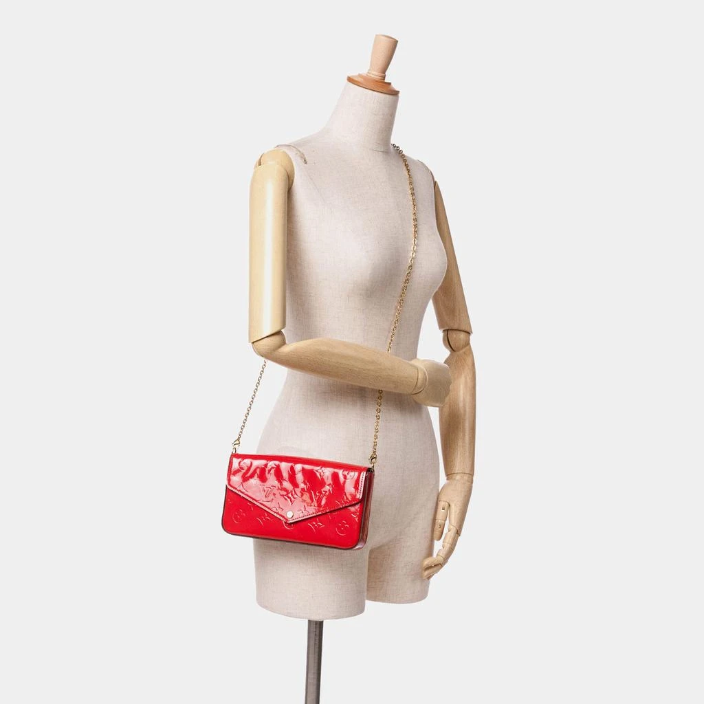 商品[二手商品] Louis Vuitton|Louis Vuitton Red Monogram Vernis Pochette Felicie,价格¥10577,第3张图片详细描述
