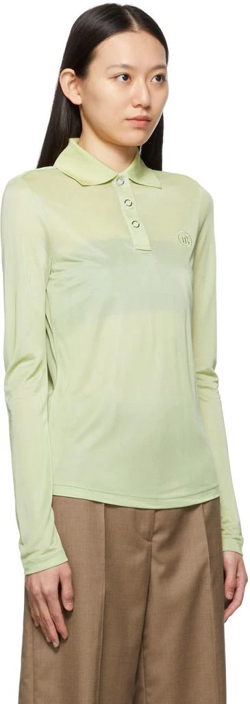 商品Burberry|Green Louisa TB Long Sleeve Polo,价格¥5353,第2张图片详细描述