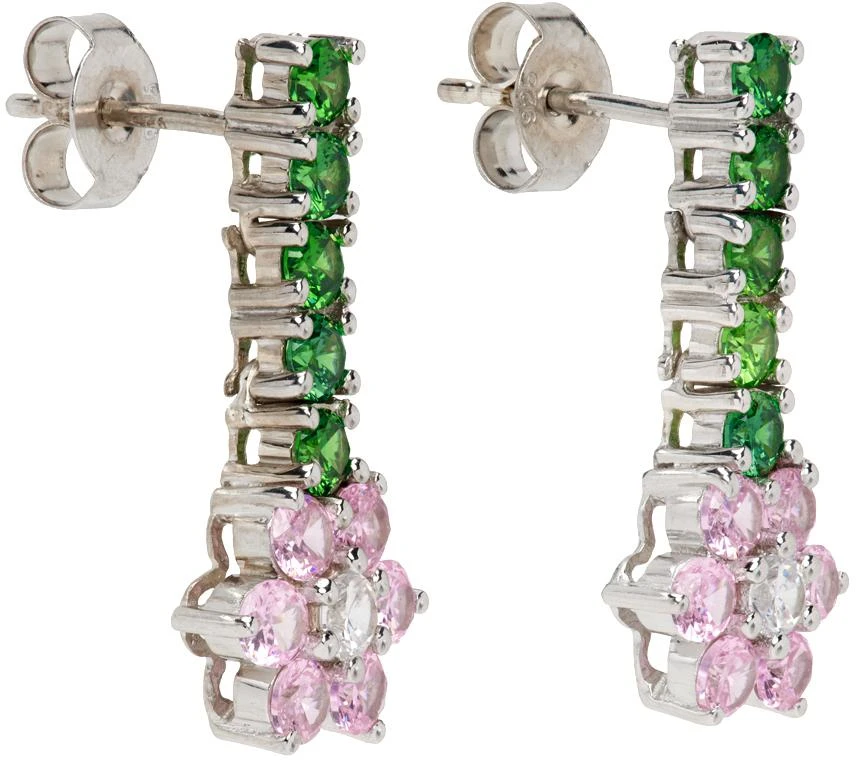 商品VEERT|White Gold Flower Earrings,价格¥716,第2张图片详细描述