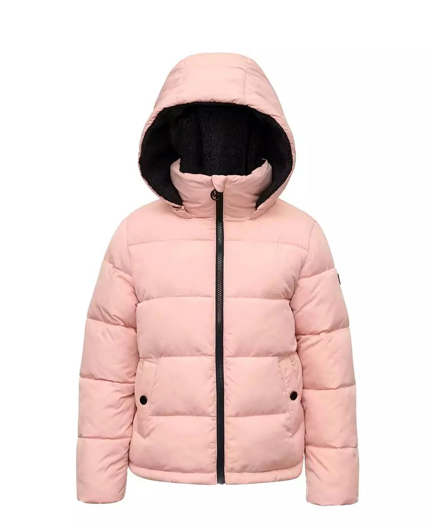 商品Michael Kors|Toddler & Little Girls Puffer with Sherpa Collar,价格¥514,第3张图片详细描述