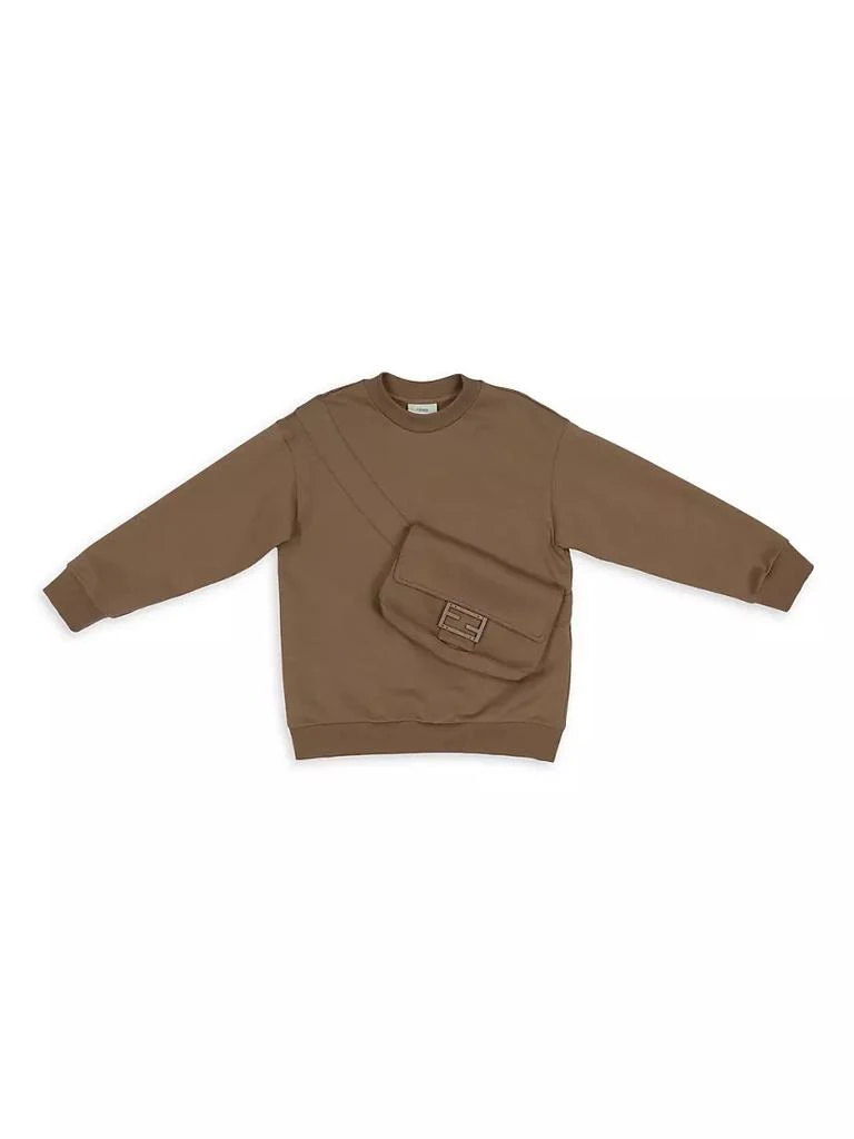 商品Fendi|Little Girl's & Girl's 3D Crossbody Bag Crewneck Sweatshirt,价格¥4647,第1张图片