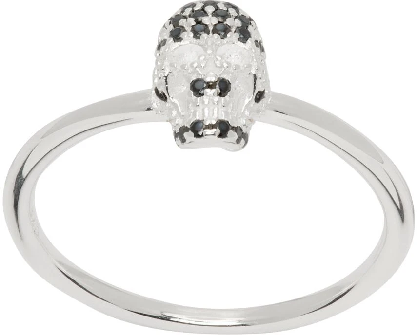 商品Stolen Girlfriends Club|SSENSE Exclusive Silver Dusted Skull Ring,价格¥383,第1张图片