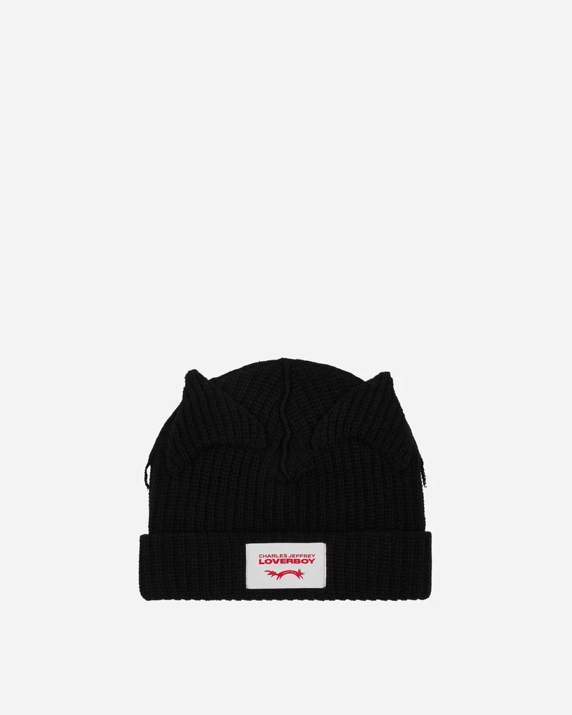 商品Charles Jeffrey Loverboy|Supersized Chunky Ears Beanie Black,价格¥1544,第1张图片