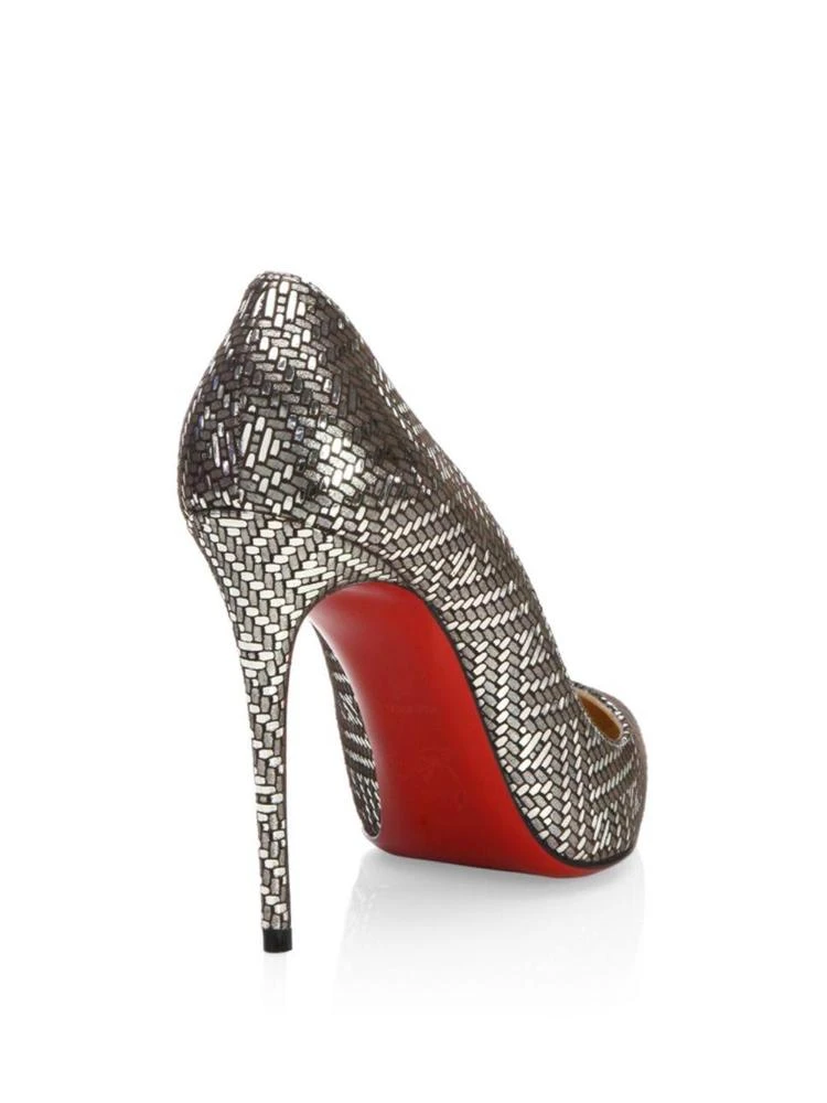 商品Christian Louboutin|金属皮革红底高跟鞋,价格¥5212,第2张图片详细描述