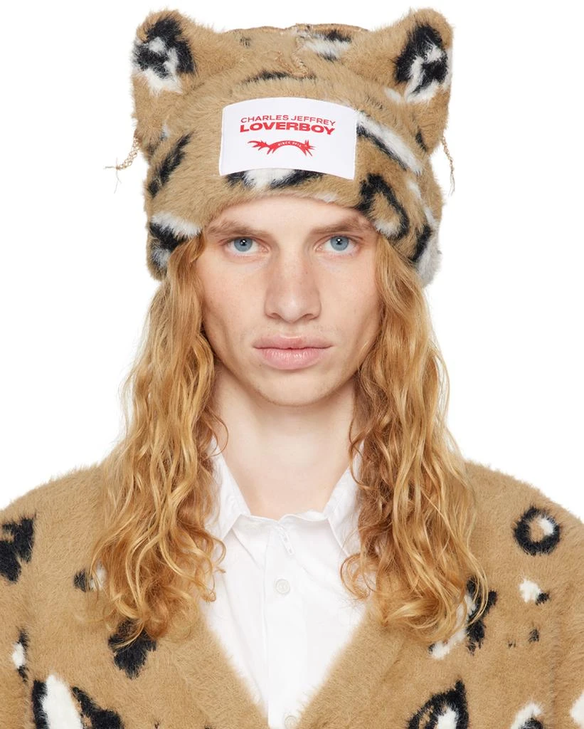 商品Charles Jeffrey Loverboy|Brown & Black Fluffy Chunky Ears Beanie,价格¥1410,第1张图片