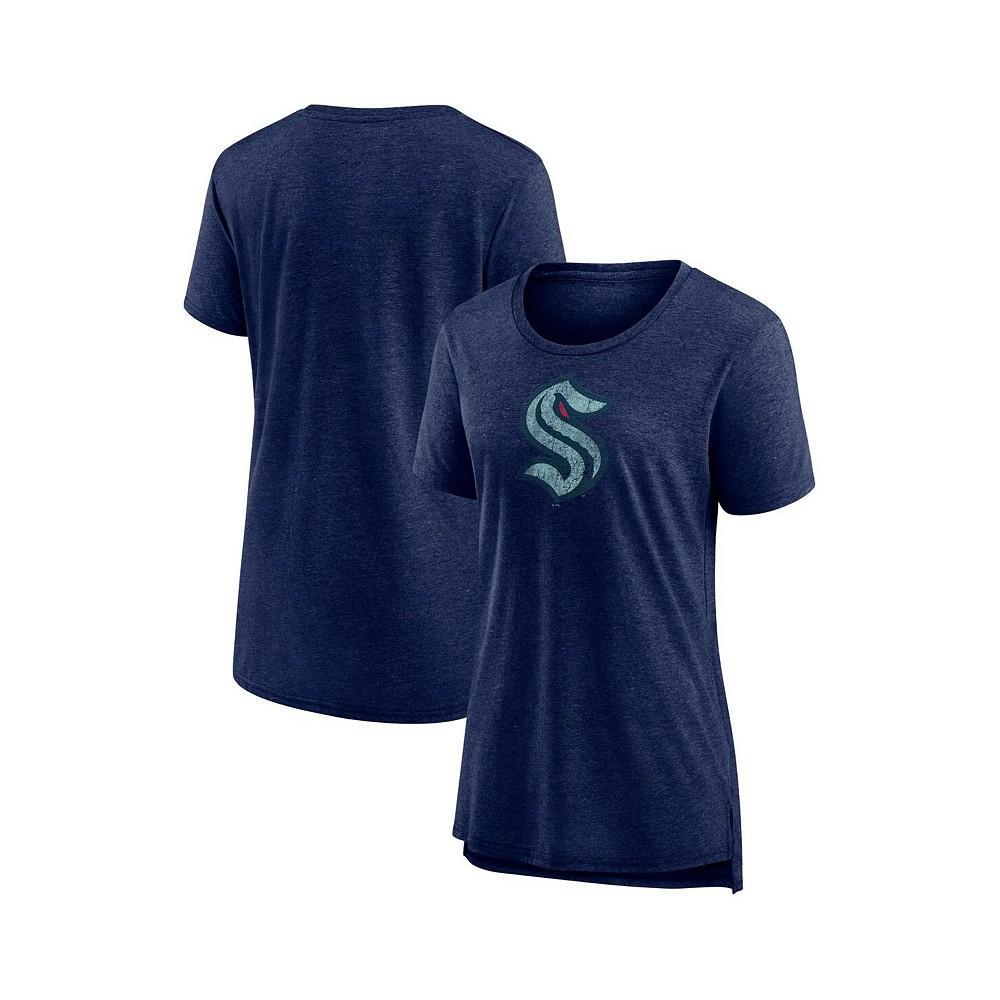 商品Fanatics|Women's Branded Heather Navy Seattle Kraken Special Edition 2.0 Modern T-shirt,价格¥252,第1张图片