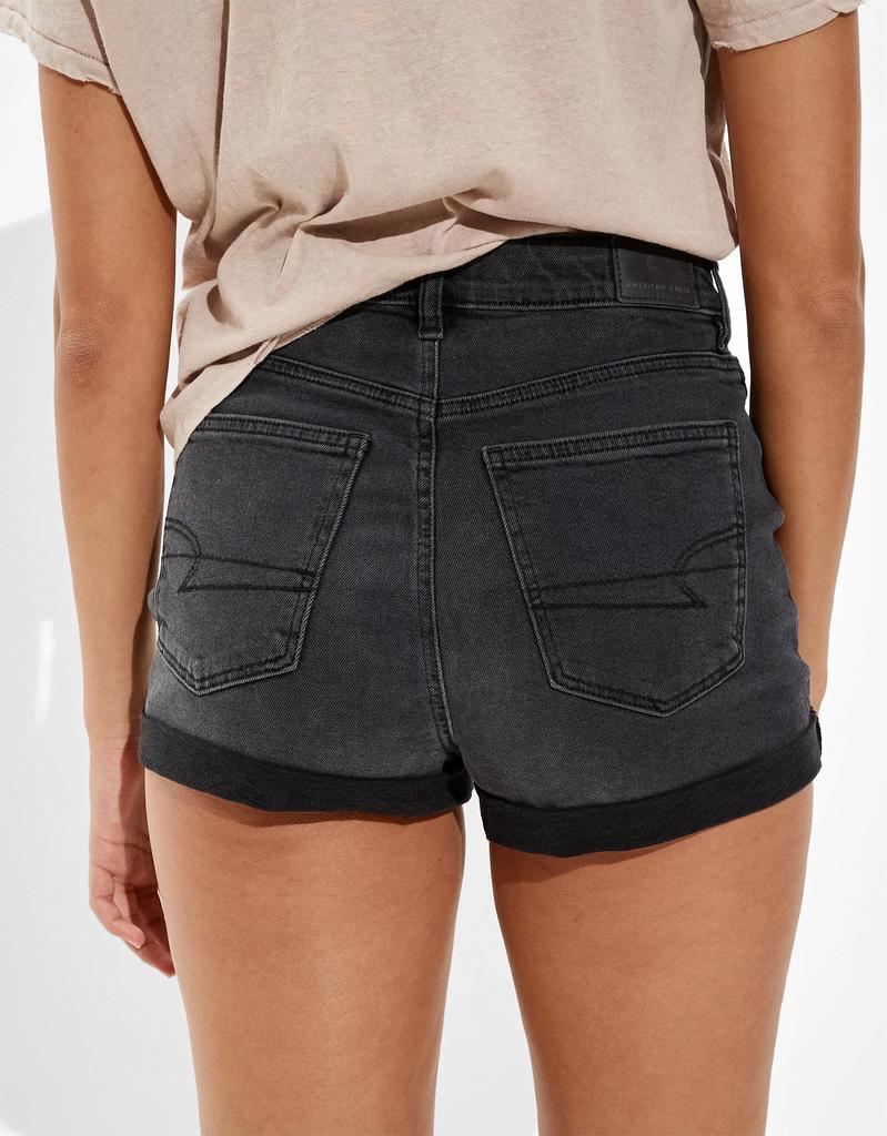 商品AE|AE Stretch Highest Waist Crossover Denim Mom Shorts,价格¥142,第4张图片详细描述