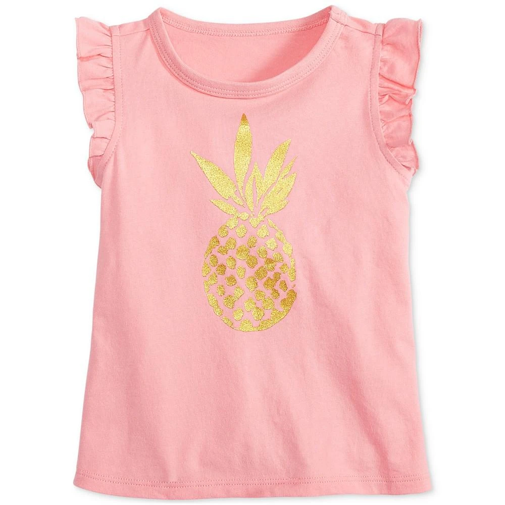 商品First Impressions|Baby Girls Pineapple-Graphic T-Shirt, Created for Macy's,价格¥15,第1张图片