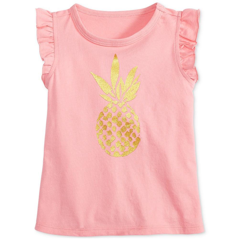 商品First Impressions|Baby Girls Pineapple-Graphic T-Shirt, Created for Macy's,价格¥38,第1张图片