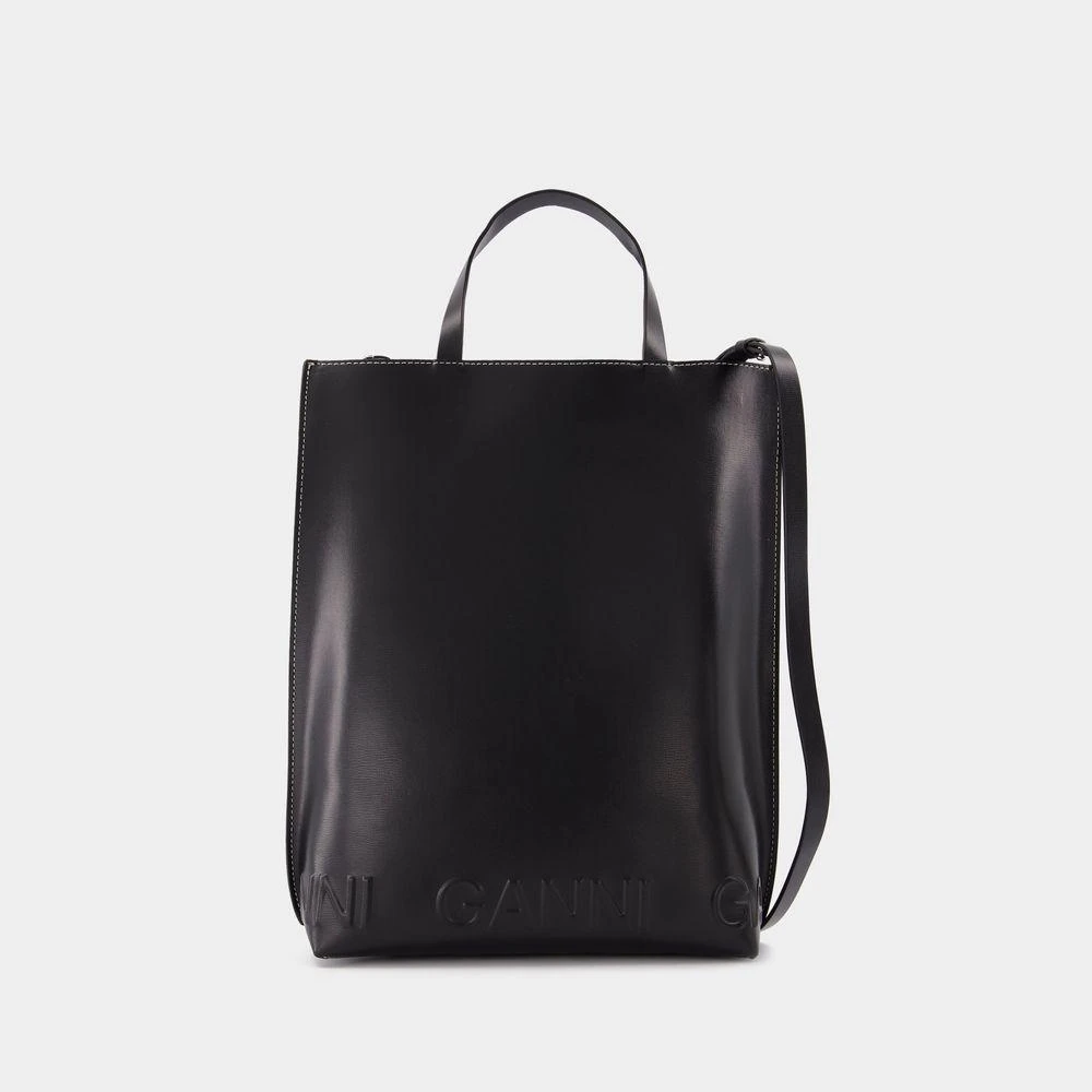 商品Ganni|Banner Bag in Black Leather,价格¥1588,第1张图片