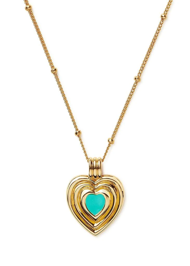 商品Missoma|Good Vibe 18kt gold-plated heart necklace,价格¥1416,第5张图片详细描述