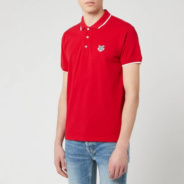 商品Kenzo|KENZO Men's Tiger Crest Short Sleeve Polo Shirt - Cherry,价格¥356,第1张图片